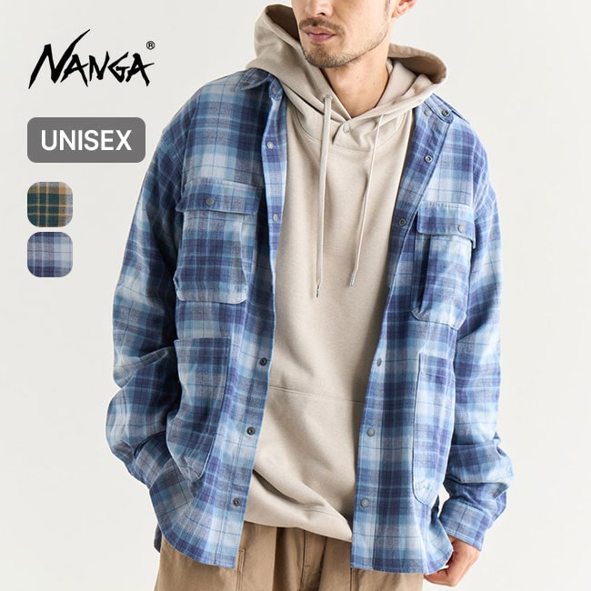 NANGA ナンガ フェードタータンチェックキャンプシャツ