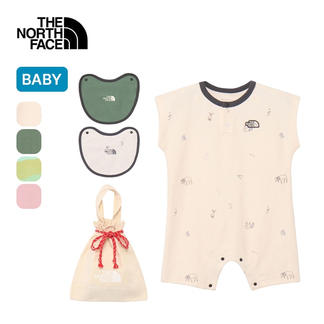 THE NORTH FACE ノースフェイス ラッチパイルロンパース＆2Pビブ【ベビー】