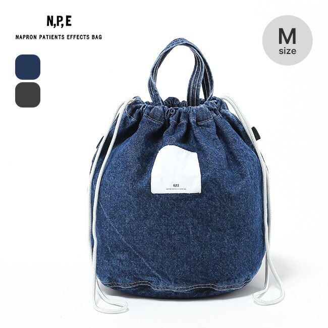 N.P.E NAPRON PATIENTS EFFECTS BAG エヌピーイーナプロンペイシェントエフェクトバッグ ブリーチドデニムペイシェントバッグ M