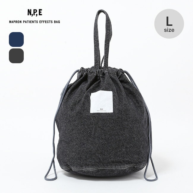 N.P.E NAPRON PATIENTS EFFECTS BAG エヌピーイーナプロンペイシェントエフェクトバッグ ブリーチドデニムペイシェントバッグ L