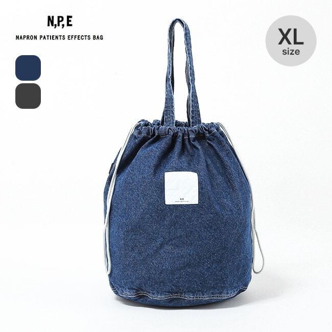 N.P.E NAPRON PATIENTS EFFECTS BAG エヌピーイーナプロンペイシェントエフェクトバッグ ブリーチドデニムペイシェントバッグ XL