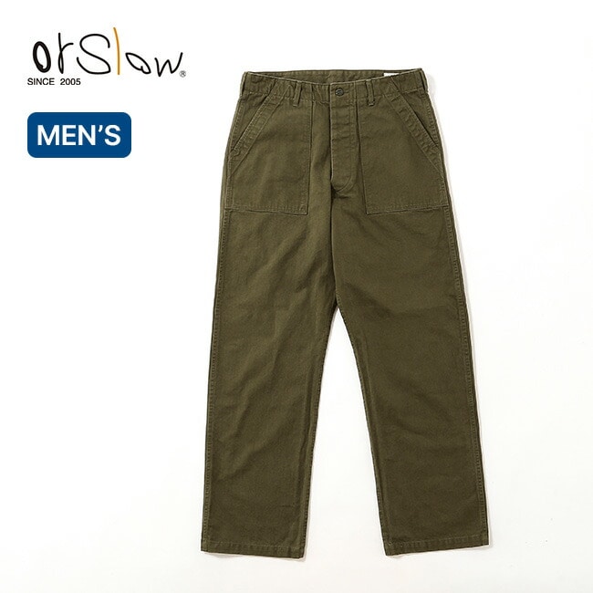 orslow オアスロウ ヘリンボーン ヴィンテージフィットファティーグパンツ メンズ