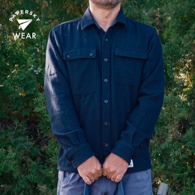 PAPERSKY WEAR×Jackie and Jerry ペーパースカイウェア×ジャッキーアンドジェリー コーモラントウールシャツ