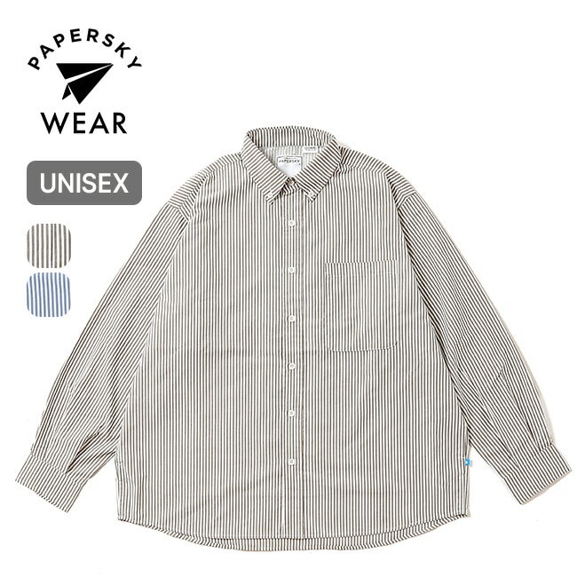 PAPERSKY WEAR ペーパースカイウェア ハイク&バイクケイブビッグストライプシャツ