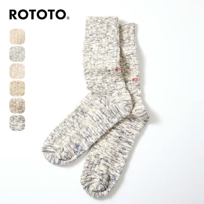 ROTOTO ロトト オーガニックコットンスラブクルーソックス