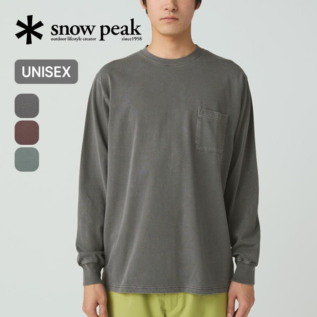 snow peak スノーピーク ガーメントダイドL/S Tシャツ
