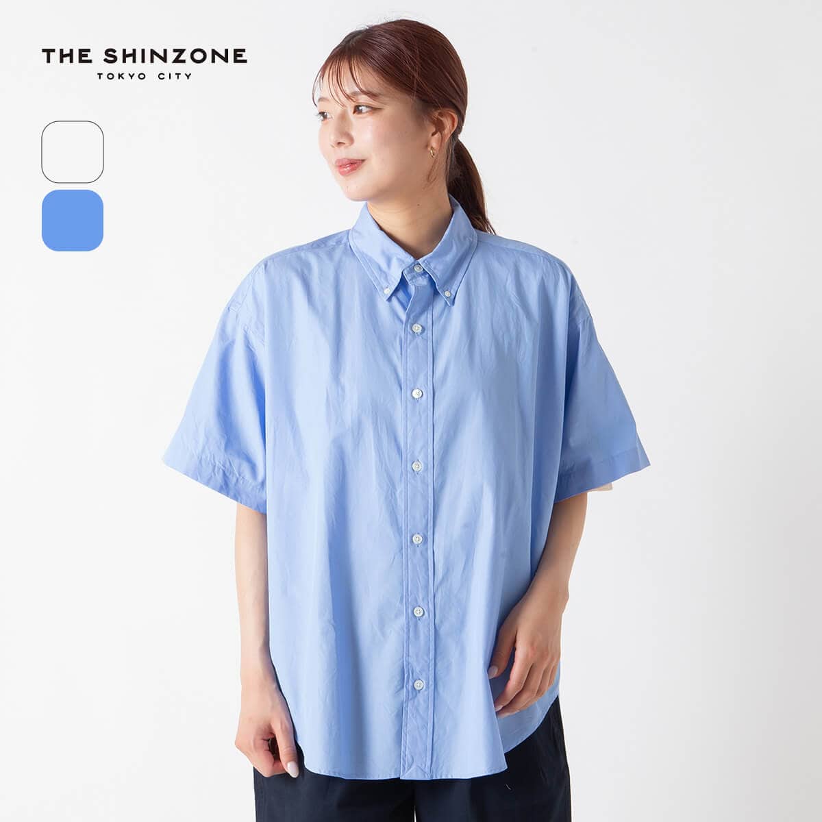 THE SHINZONE ザ シンゾーン ハーフスリーブダディシャツ