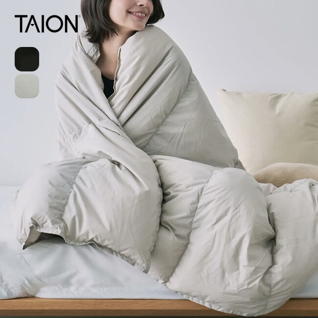 TAION タイオン ルームダウン 超軽量 800FP 羽毛布団 クッションカバー付き（セミダブルサイズ?）