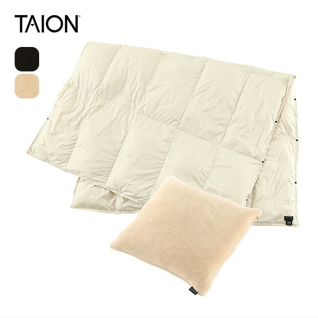 TAION タイオン ルームダウン 超軽量 800FP 羽毛布団 クッションカバー付き（セミダブルサイズ）