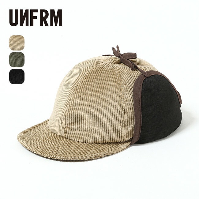 UNFRM OUTDOOR STANDARD ユニフォーム アウトドア スタンダード 2ウェイ6パネルコーデュロイリムーバブルフリースイヤーフラップキャップ