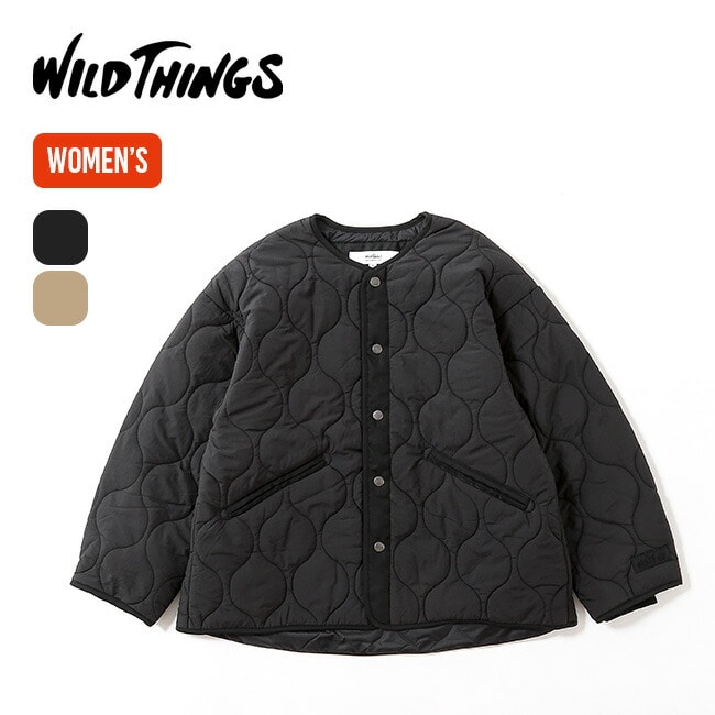 WILD THINGS ワイルドシングス キルティングノーカラージャケット【ウィメンズ】