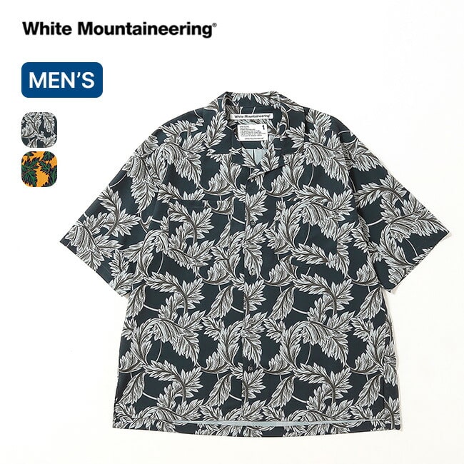 White Mountaineering ホワイトマウンテニアリング ボタニカルパターンオープンカラーシャツ