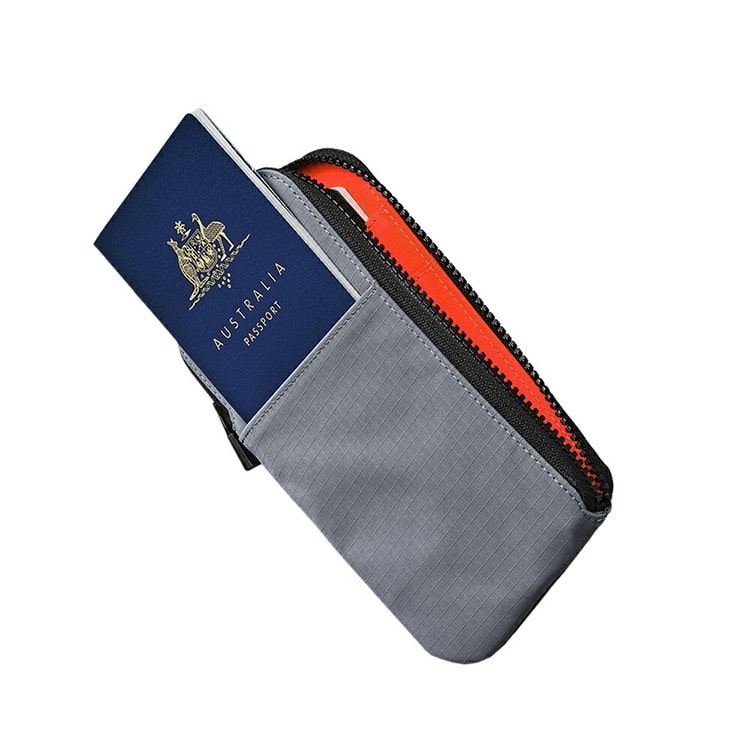 [ALPAKA]ZIP TRAVEL WALLET グレー