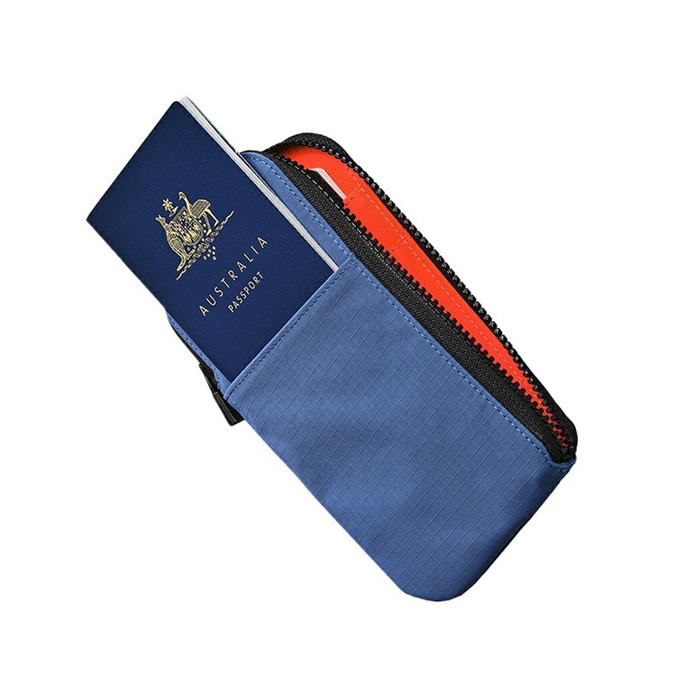 [ALPAKA]ZIP TRAVEL WALLET ブルー