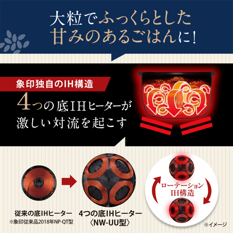 象印マホービン 炎舞炊き 小容量 圧力IH炊飯ジャー 4合 白 NW-UU07-WZ 白