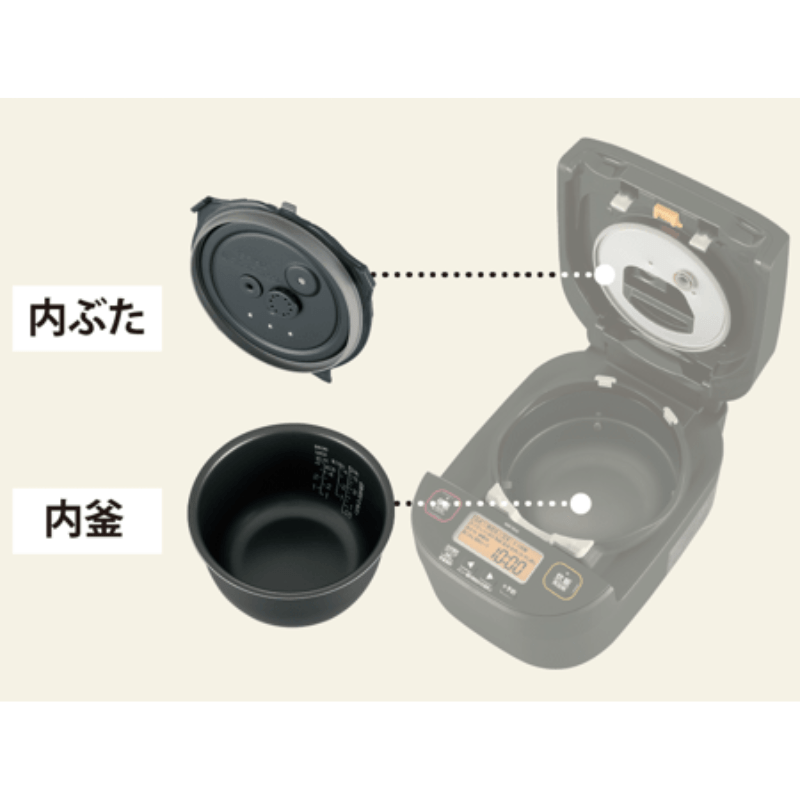 象印マホービン 豪熱大火力 圧力IH炊飯ジャー 5.5合 ブラック NW-YA10-BA