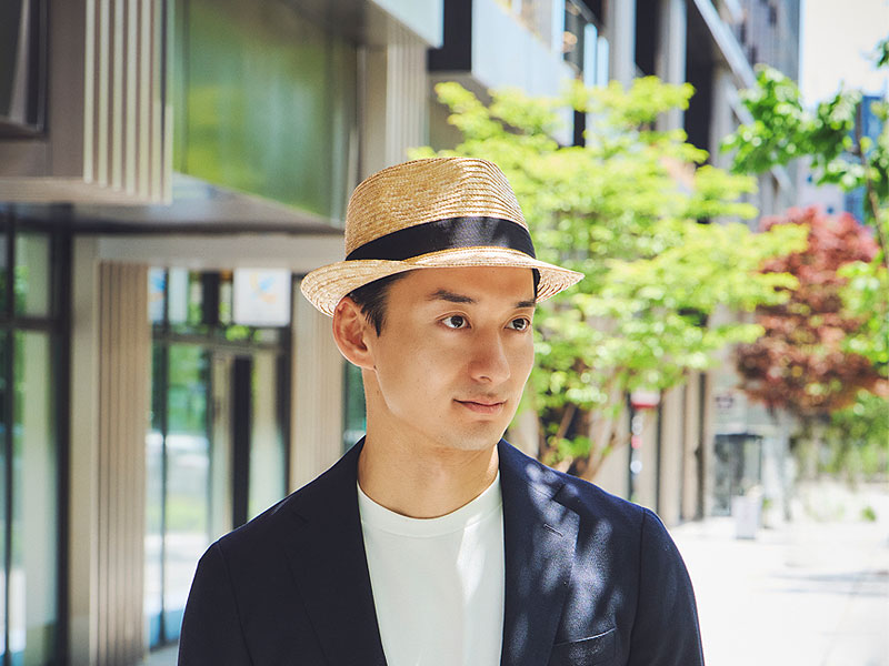 田中帽子店 Noah(ノア)麦わら 中折れハット・ネイビー LL ネイビー LL(62cm)