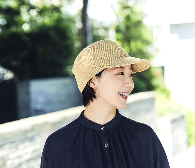 田中帽子店 Agate(アガット) 麻調ブレード キャップ