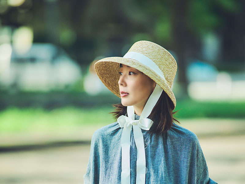 田中帽子店 Bianka(ビアンカ)麦わら ロングリボン カサブランカ
