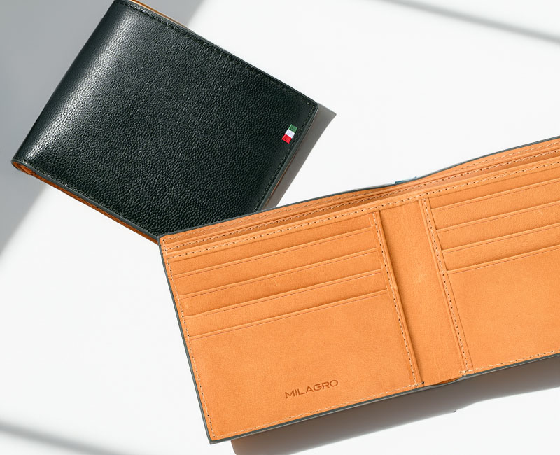 MILAGRO 伊・ボナウド社パルメラートゴート 二つ折り札入れ