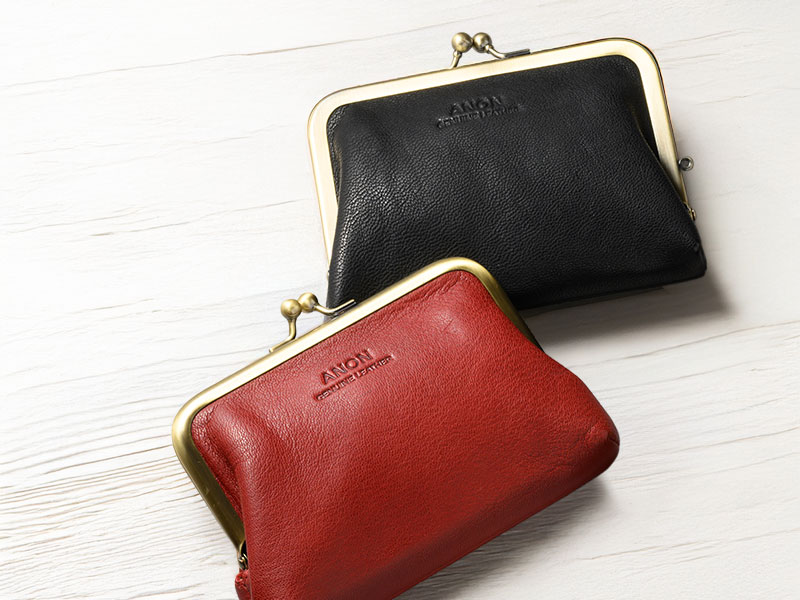 ANON ゴートレザー がま口財布