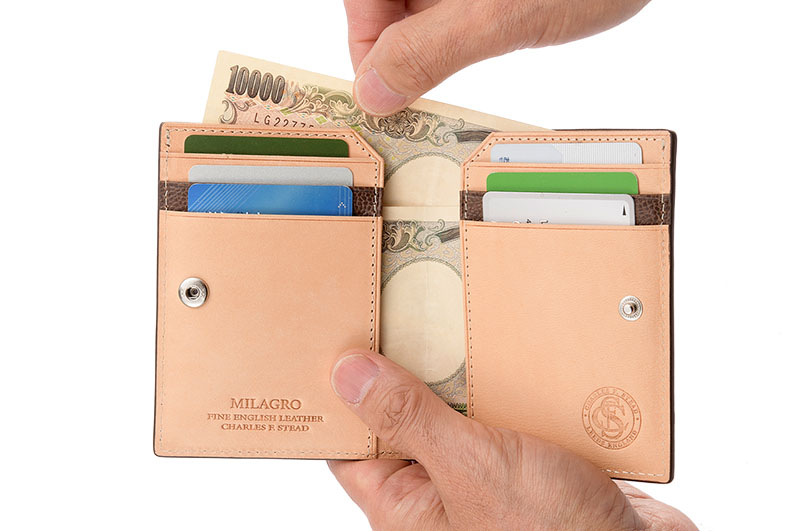 MILAGRO 英国C. F. Stead社製レザー・スリムウォレット