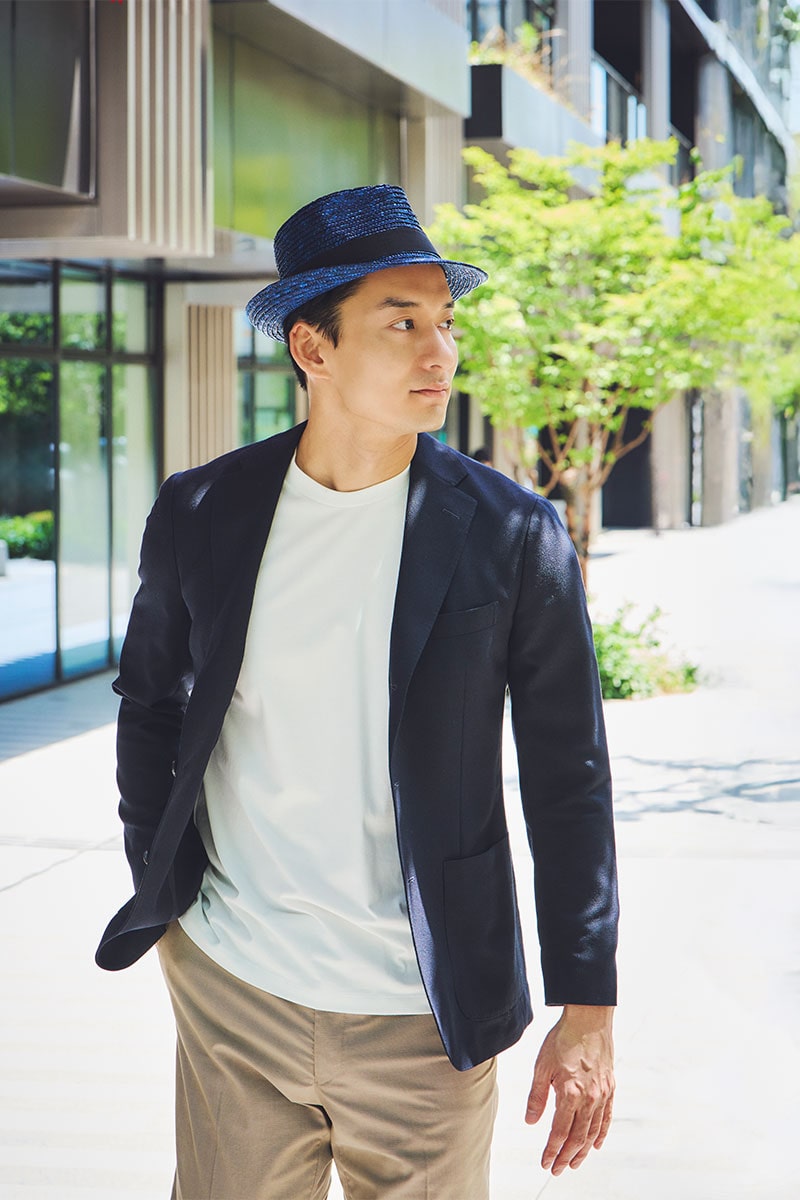 田中帽子店 Noah(ノア)麦わら 中折れハット・ネイビー LL ネイビー LL(62cm)