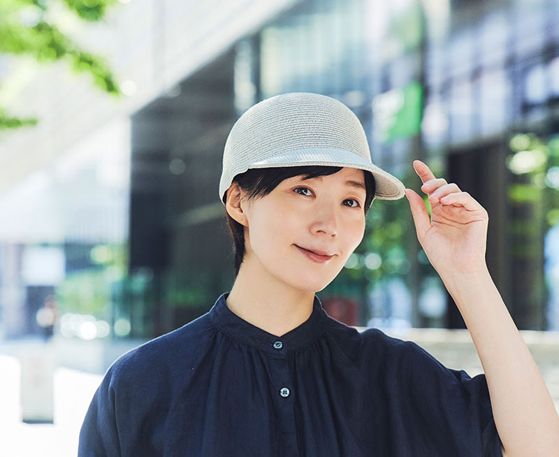 田中帽子店 Agate(アガット) 麻調ブレード キャップ