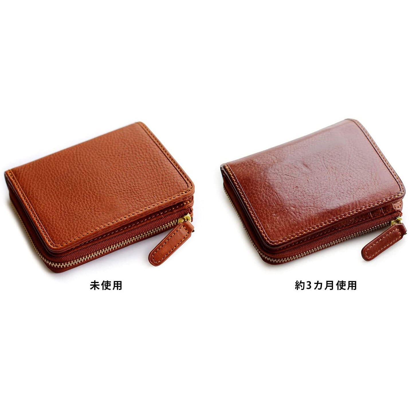 ANON バケッタレザー・L字ファスナー二つ折り財布