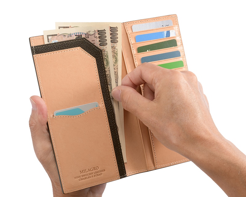 MILAGRO 英国C. F. Stead社製レザー・薄型長財布