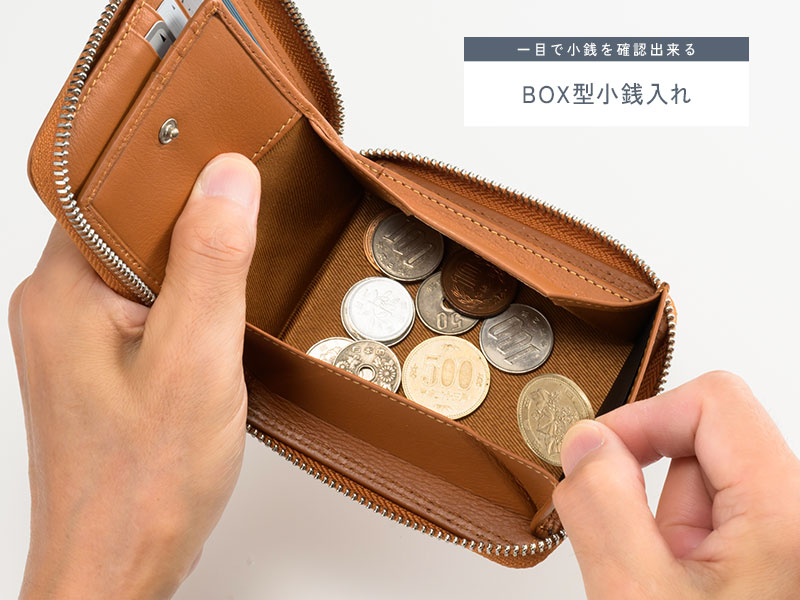 MILAGRO キップレザー・ダブルステッチRF2つ折り財布・ブラック ブラック