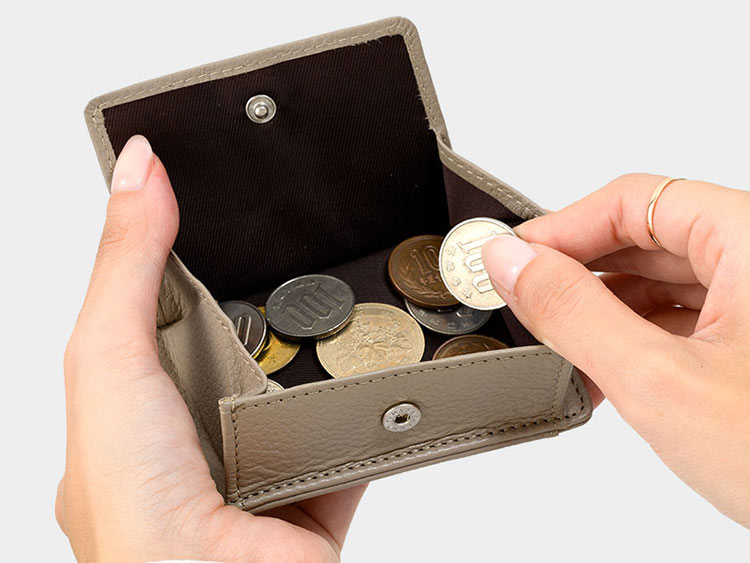 MILAGRO シュリンクレザー・薄型コイン&パスケース・トープ トープ