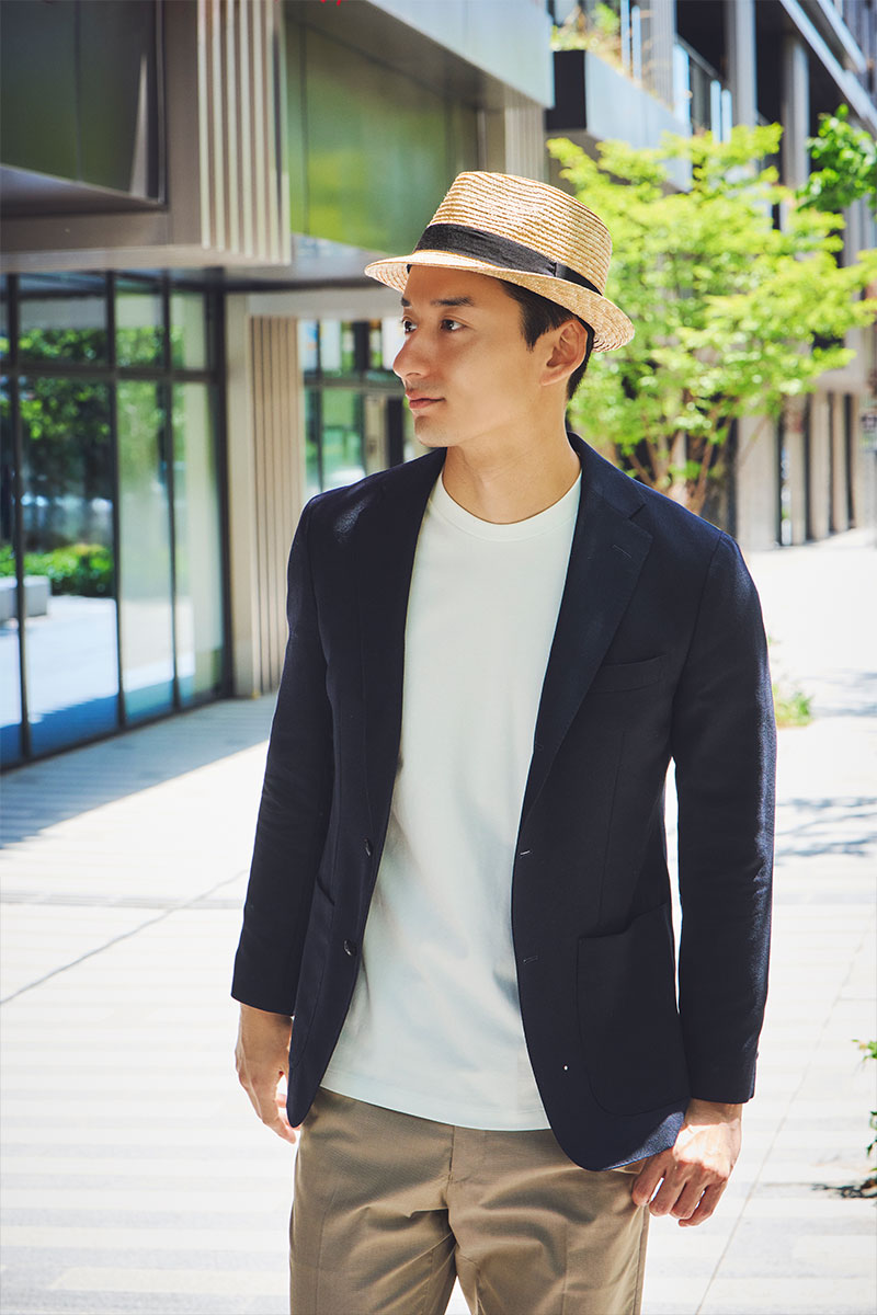 田中帽子店 Noah(ノア)麦わら 中折れハット・ネイビー LL ネイビー LL(62cm)