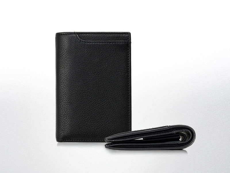 MILAGRO 牛革ソフトミリング・縦型コンパクト2つ折り財布・ダークブラウン ダークブラウン