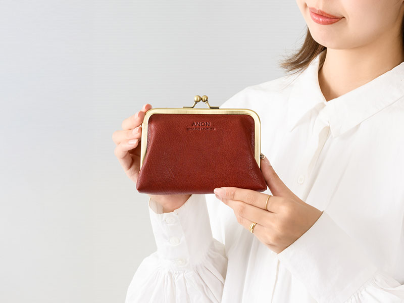 ANON ゴートレザー がま口財布