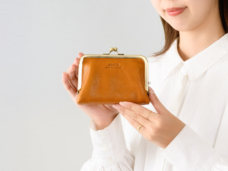 ANON ゴートレザー がま口財布
