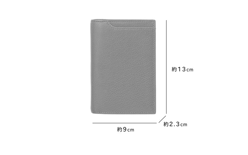 MILAGRO 牛革ソフトミリング・縦型コンパクト2つ折り財布・ダークブラウン ダークブラウン