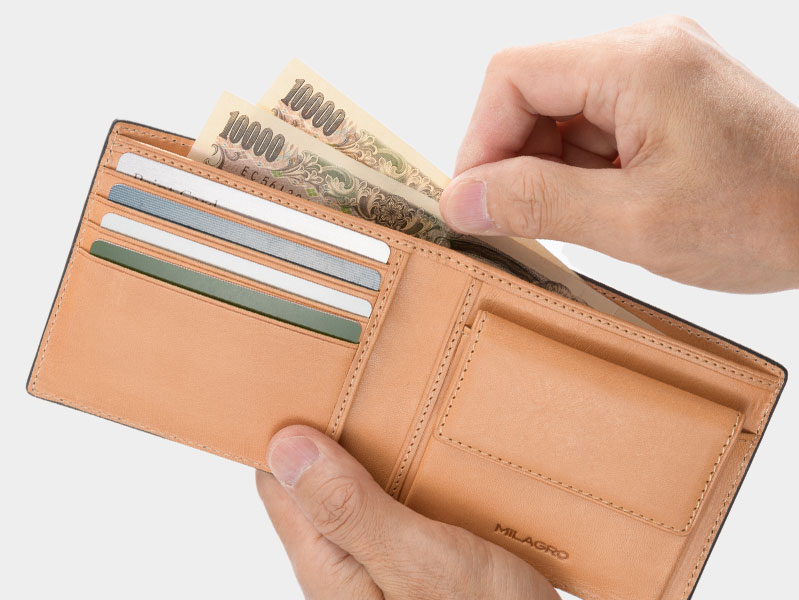 MILAGRO 伊・ボナウド社パルメラートゴート 2つ折り財布