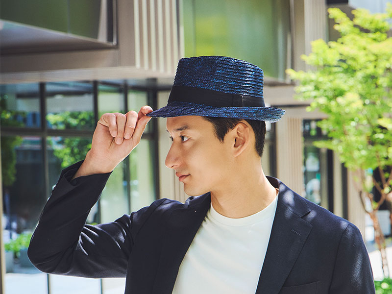 田中帽子店 Noah(ノア)麦わら 中折れハット・ネイビー LL ネイビー LL(62cm)