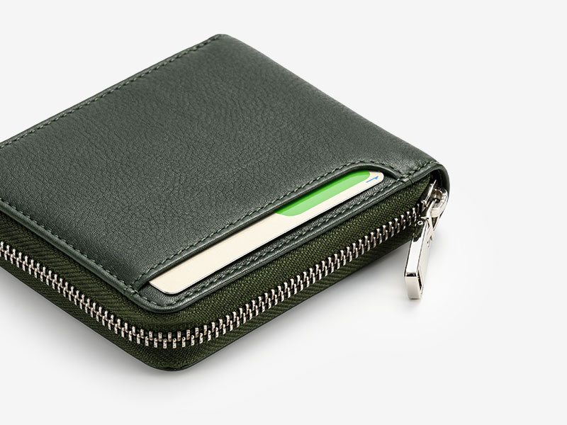 MILAGRO 牛革ソフトミリング・ラウンドファスナー2つ折り財布・ダークブラウン ダークブラウン