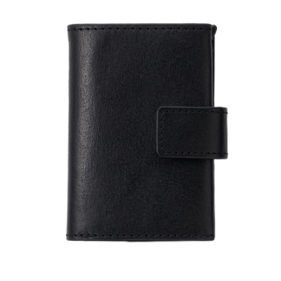 piatto イタリアンレザー・RFID対応スライドカードウォレット・ブラック ブラック