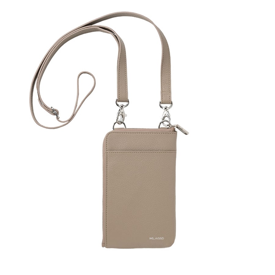 MILAGRO シュリンクレザー・携帯ウォレット・トープ トープ