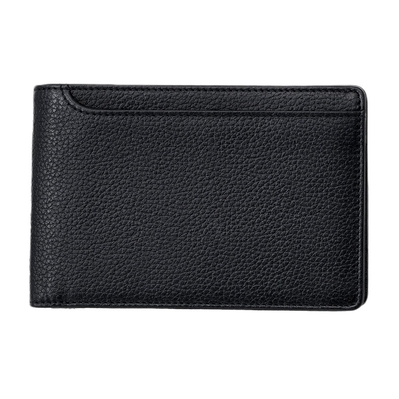 MILAGRO シュリンクレザー・トラベル対応2つ折り財布・ブラック ブラック