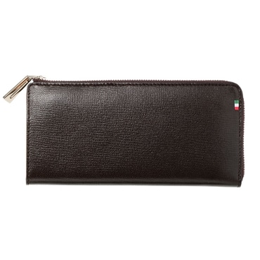 MILAGRO 伊・ボナウド社パルメラートゴート L字ファスナー長財布・ダークブラウン