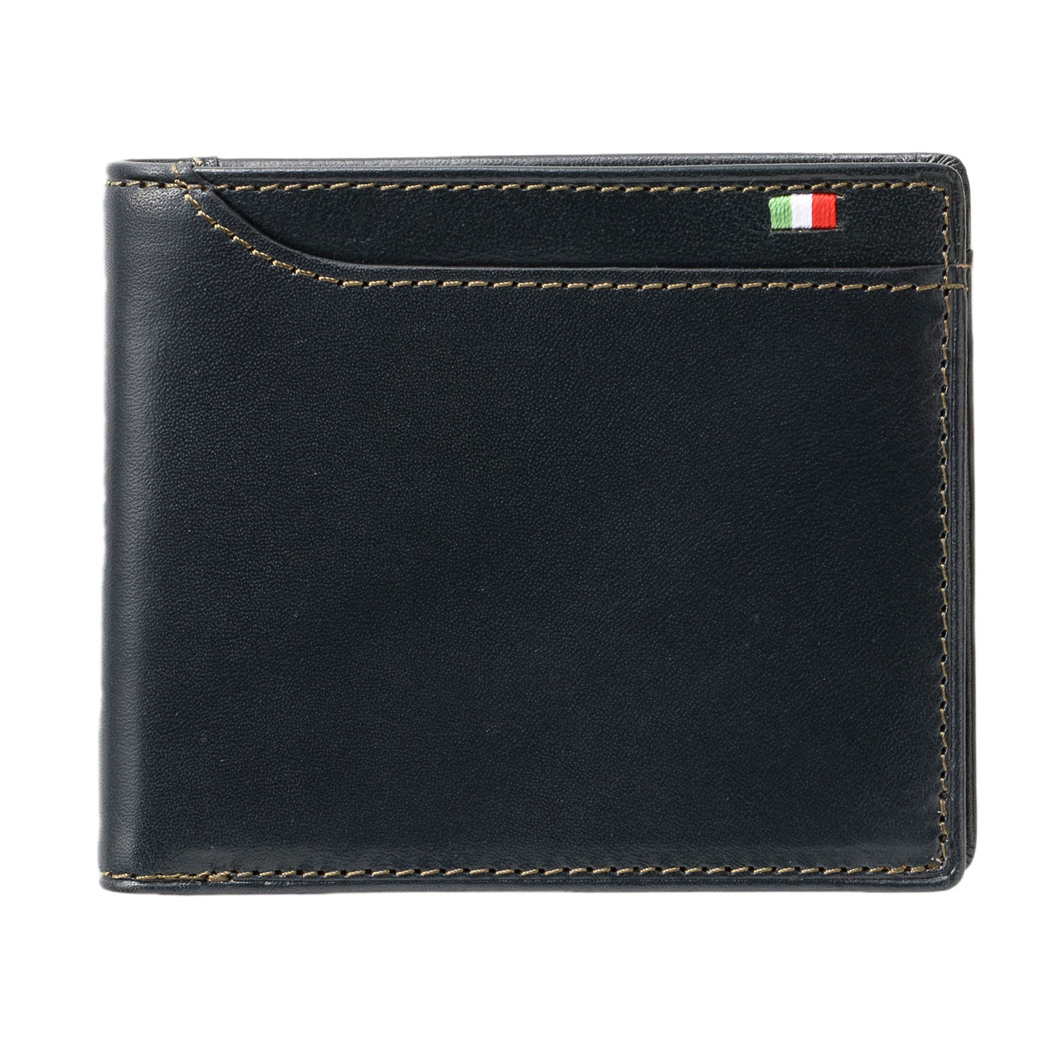 MILAGRO イタリアンレザー・2つ折り札入れ（小銭入れなし）・ブラック