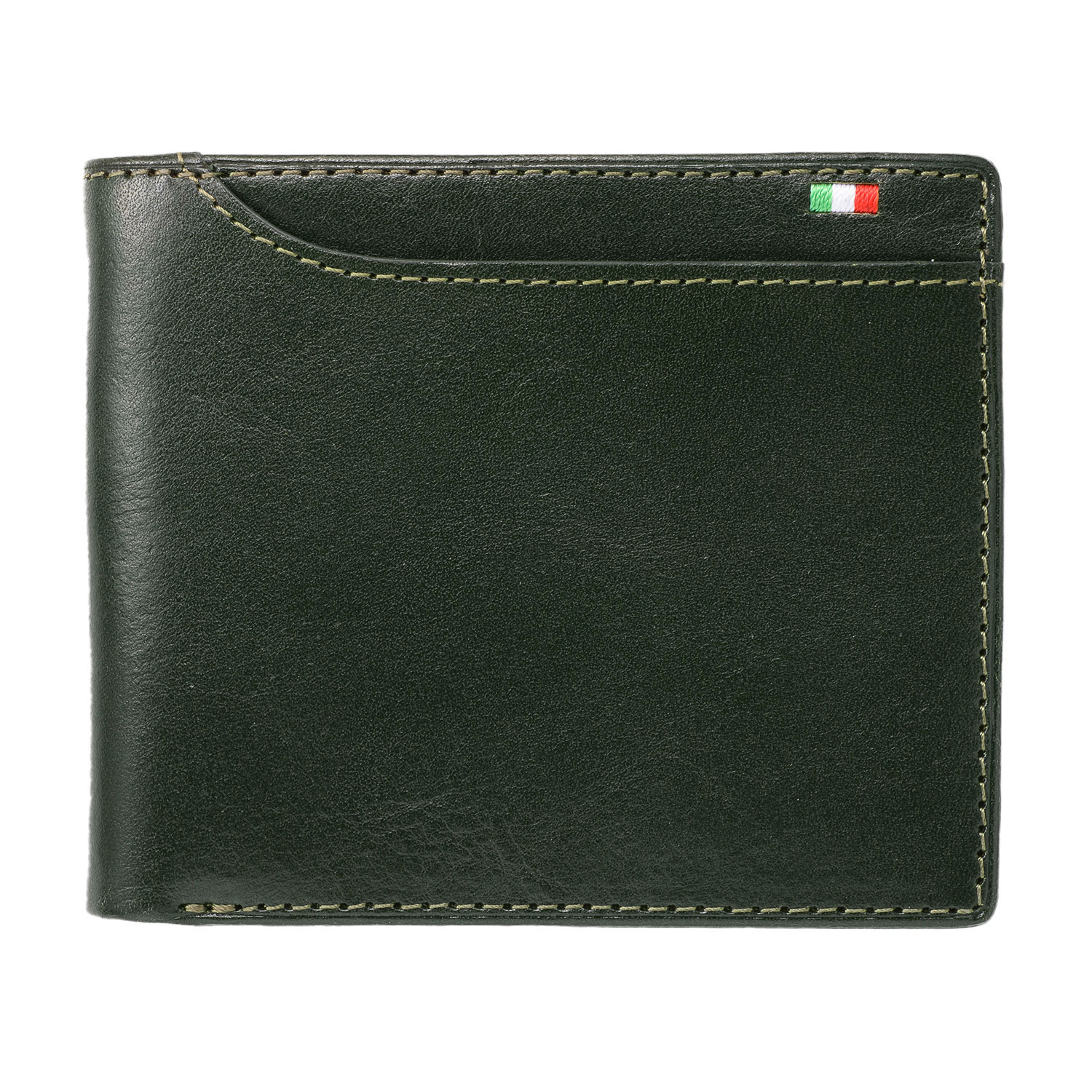 MILAGRO イタリアンレザー・2つ折り札入れ（小銭入れなし）・グリーン