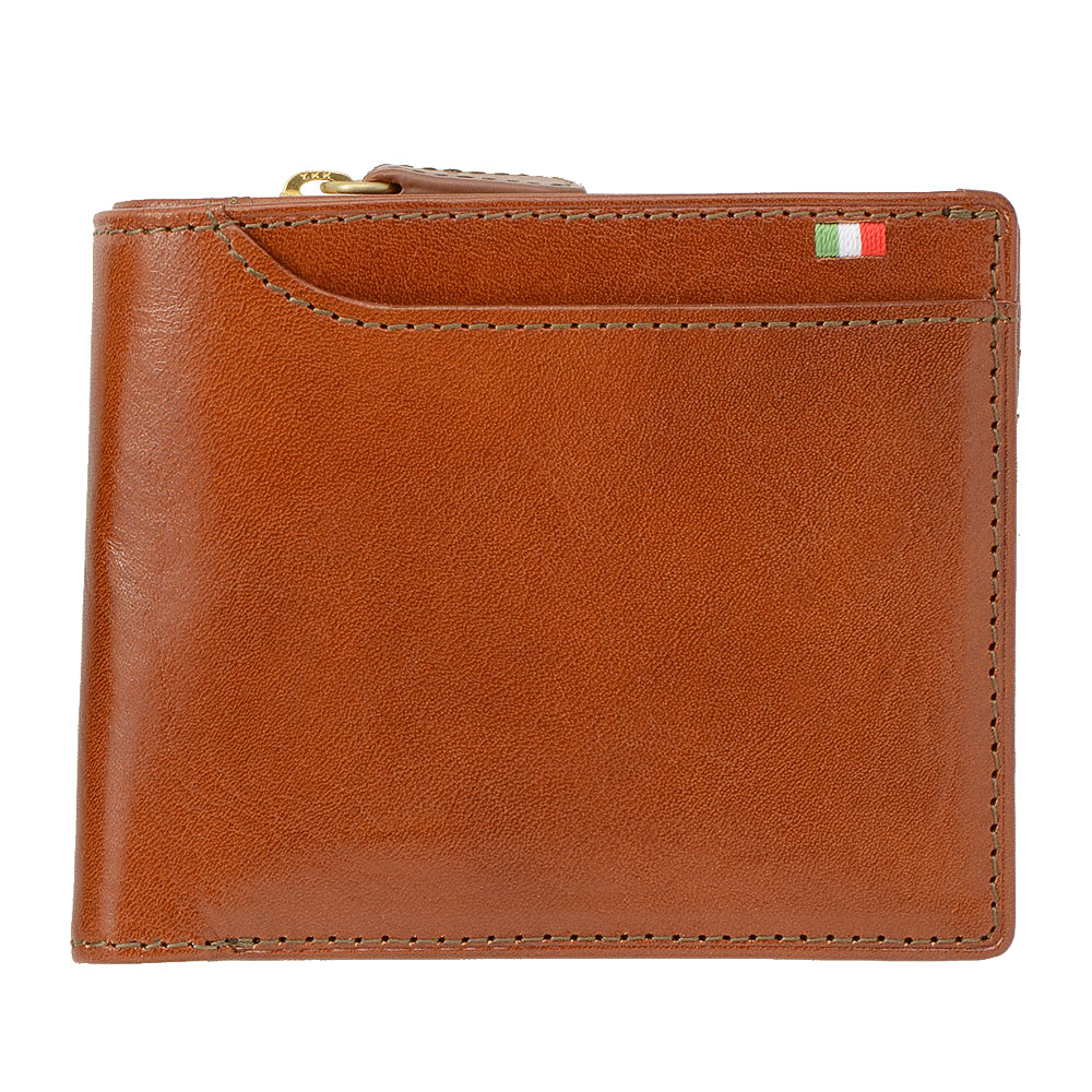 MILAGRO・イタリアンレザー23ポケット 2つ折り財布・ブラウン