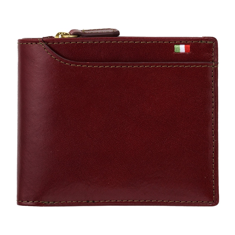 MILAGRO・イタリアンレザー23ポケット 2つ折り財布・バーガンディ