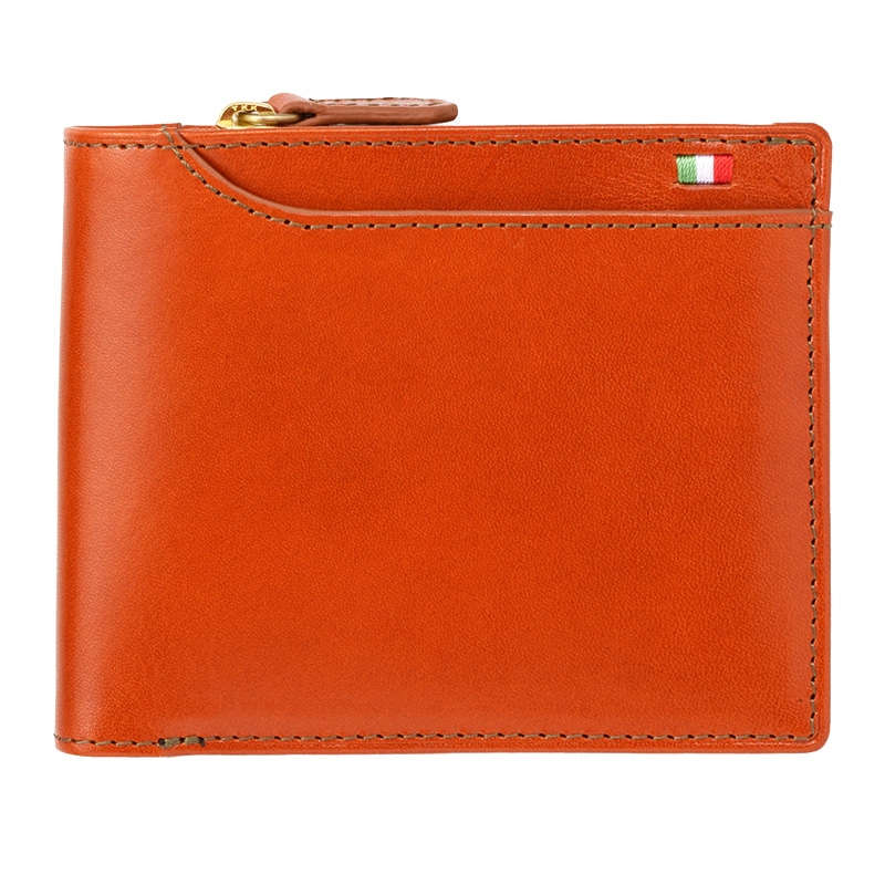 MILAGRO・イタリアンレザー23ポケット 2つ折り財布・オレンジ