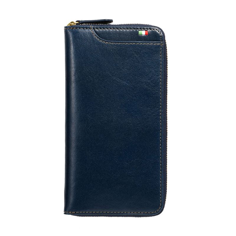 MILAGRO・イタリアンレザー スマート ギャルソンウォレット・ネイビー